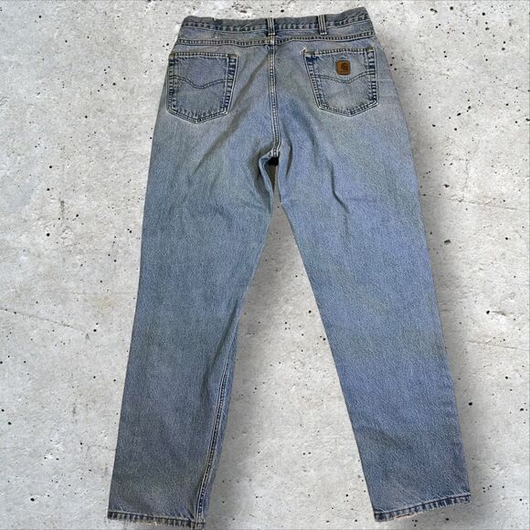 Carhartt Stone Washed Jeans Size 38x34 B17-STW Denim Workwear Pants - Picture 4 of 14